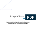 Independiente SAF Reglamento de Participacion de Fondos Mutuos