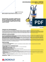 Electrobombas Sumergibles VORTEX: Caudal Hasta 400 L/min (24 M /H) Altura Manométrica Hasta 10 M