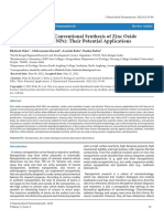 Biological and Non-Conventional Synthesis of Zinc Oxide