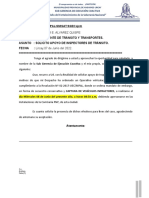 Informe N°038 - Solicito Apoyo de Inspectores de Transito