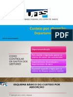 Slides Custeio Por Absorção - Departamentalização