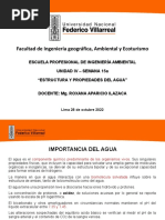 Unidad IV Semana 15a Estructura y Propiedades Del AGUA