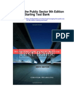 Managing The Public Sector 9th Edition Starling Test Bank