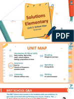 Solutions Elementary - Unit 2B - School Days (Grammar)