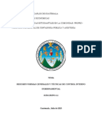 Resumen Grupo 2.1 - Normas Generales y Técnicas de Control Interno Gubernamental