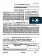 Confined Space Risk Assesment