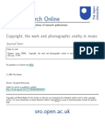 Copyright The Work and Phonographic Orality Final