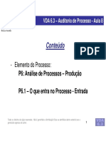 VDA 6.3 - Aula 8 - P6.1 - Entradas