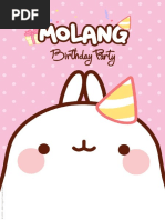 Molang Birthday Party Booklet 1 Compresse