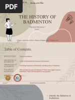 The History of Badminton PPTJ Group 1.PE3 Final