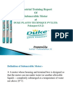 Industrial Training Report of Submersible Motor At: Duke Plasto Technique PVT - Ltd. Palanpur (GUJ)