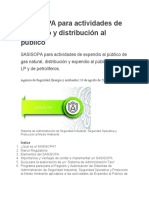 SASISOPA para Actividades de Expendio y Distribución Al Público XXXX