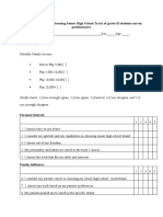 Influencing Factors in Choosing Senior High School Track of Grade 10 Students Survey Questionnaire - For Merge