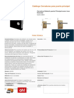 Ficha Técnica de Cerradura Embutidas o Empotradas 1