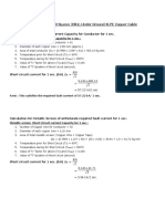 400rm Calculation of Short Circuit Current Capacity of Conductor For 1 Sec