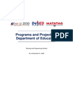 Major Programs Projects Activities