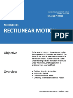 COLLEGE PHYSICS - Rectilinear Motion 