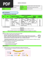 Actividad de Aprendizaje 1° y 2° Grado 31 de Agosto