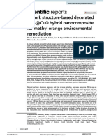 Network Structure-Based Decorated Cpa@Cuo Hybrid Nanocomposite For Methyl Orange Environmental Remediation