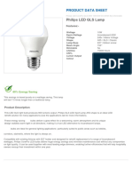 Philips LED GLS Lamp: Product Data Sheet