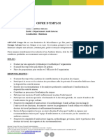 Recrutement D'un Auditeur Interne