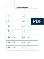 Fractions Worksheet