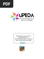 Plan de Apoyo Pedagógico A Estudiantes - Upeda - Anexos 2023