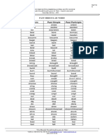 Irregular Verbs List 8°