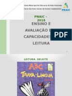 Slide PNAIC PROFESSOR - Ensino e Avaliação Das Capacidades de Leitura