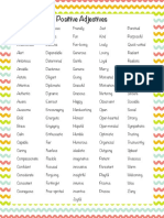 Positive Adjectives To Describe A Person Free Printable Poster