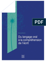 Du Langage Oral À La Compréhension de L'écrit-2016