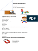 Prueba Ciencias Fuerzas