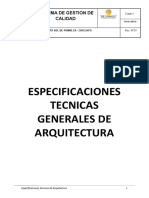 1.especificaciones Tecnicas Arquitectura Proyecto Inmobiliario Chicama