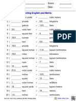 Measurement Convert English Metric