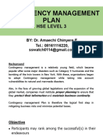 Contingency Plan Manual