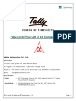 1606823106price Level Price List in All Transactions