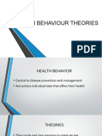 Theories of Health Behavior 1 1