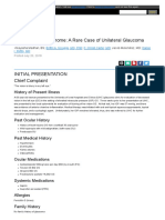 Cogan-Reese Syndrome - A Rare Case of Unilateral Glaucoma