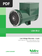 Low Voltage Alternator - 4 Pole: 1100 To 1640 kVA - 50 HZ / 1250 To 2000 kVA - 60 HZ Electrical and Mechanical Data