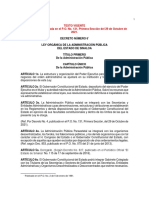 Ley Orgánica de La Administración Pública Del Estado de Sinaloa