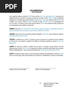 Acta Administrativa Suspensión Labores Modificada