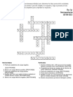 Crucigrama Sobre Conceptos Previos Claves