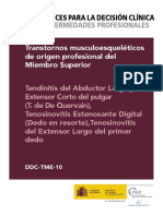 DDC-TME-10. Tendinitis y Tenosinovitis Del Pulgar - Año 2022