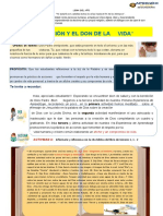 Actividad 3 Tema La Creación y El Don de La Vida 1ro.-Convertido - Docx de Miguel Enrique Ayna Pilco 1 e