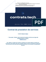 Contrat de Prestation de Services