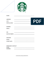 Starbucks Employee Form