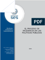 El Proceso de Incidencia en Las Polìticas Públicas