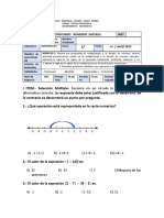 1era Prueba Numeros Enteros 2023