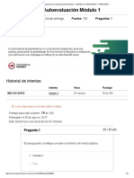 Cuestionario de Autoevaluación Módulo 1 - DERECHO FINANCIERO Y TRIBUTARIO