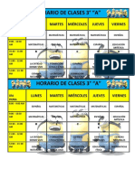 Horario 2° B y 6° C